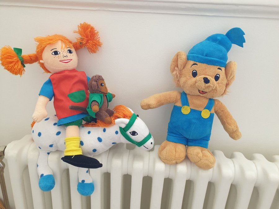 Pippi Långstrump och Bamse gosedjur