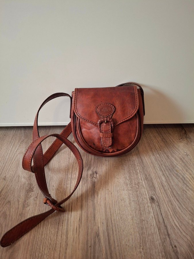 The Bridge Italy brun äkta skinn crossbody väska