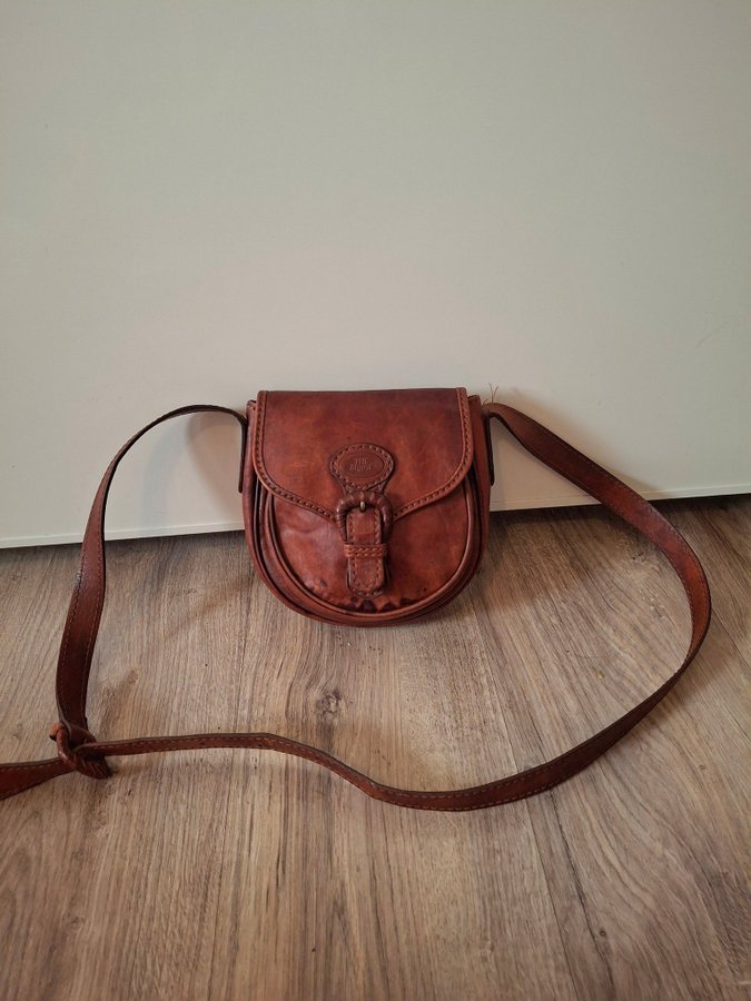 The Bridge Italy brun äkta skinn crossbody väska