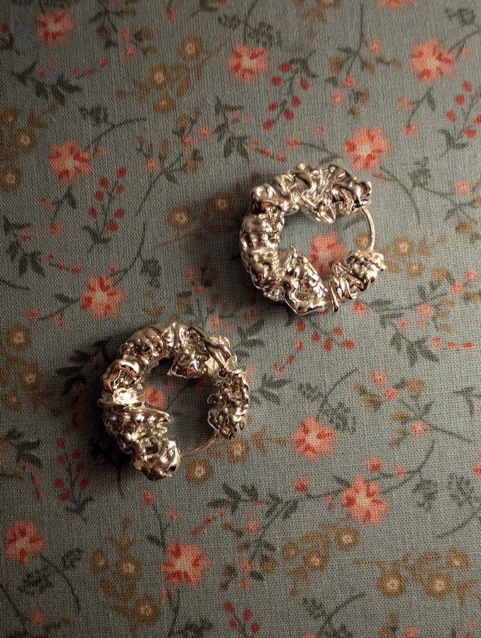 Silver hoop earrings