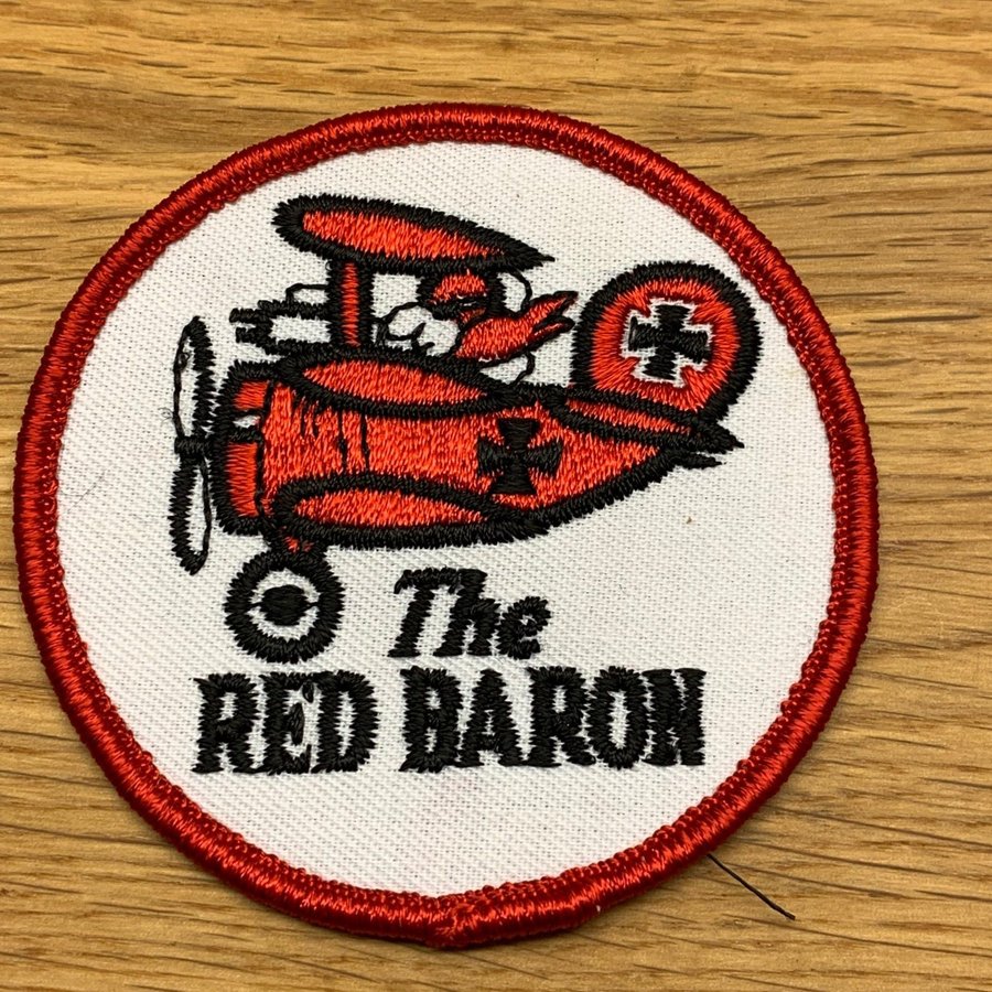 Broderat tygmärke, The RED BARON, Röde Baronen