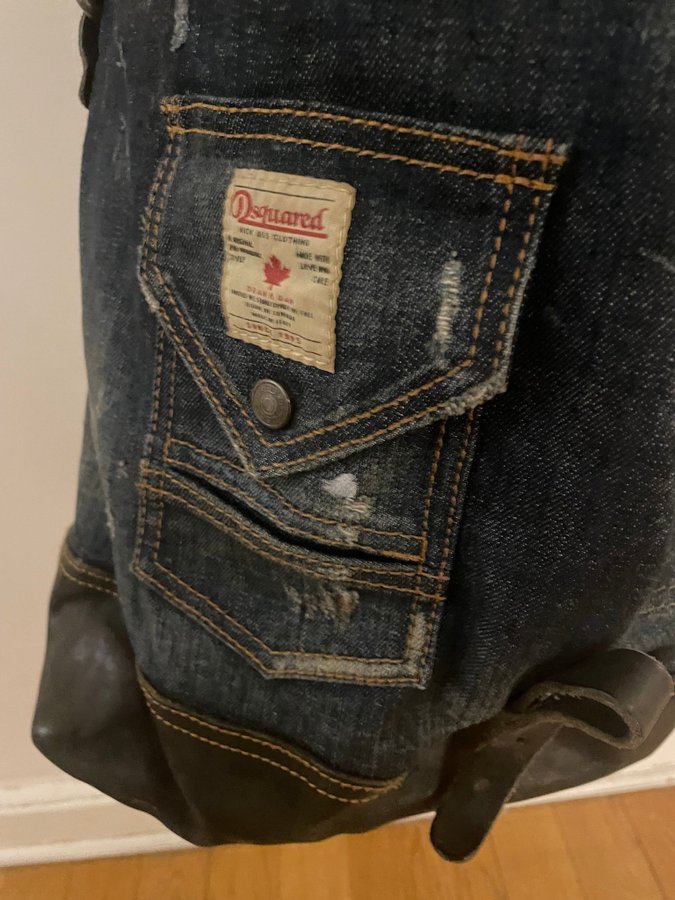 Dsquared väska i jeans och skinn