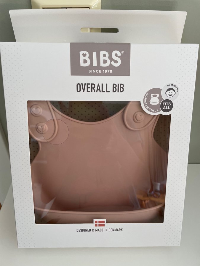 Bibs haklapp puderrosa färgen