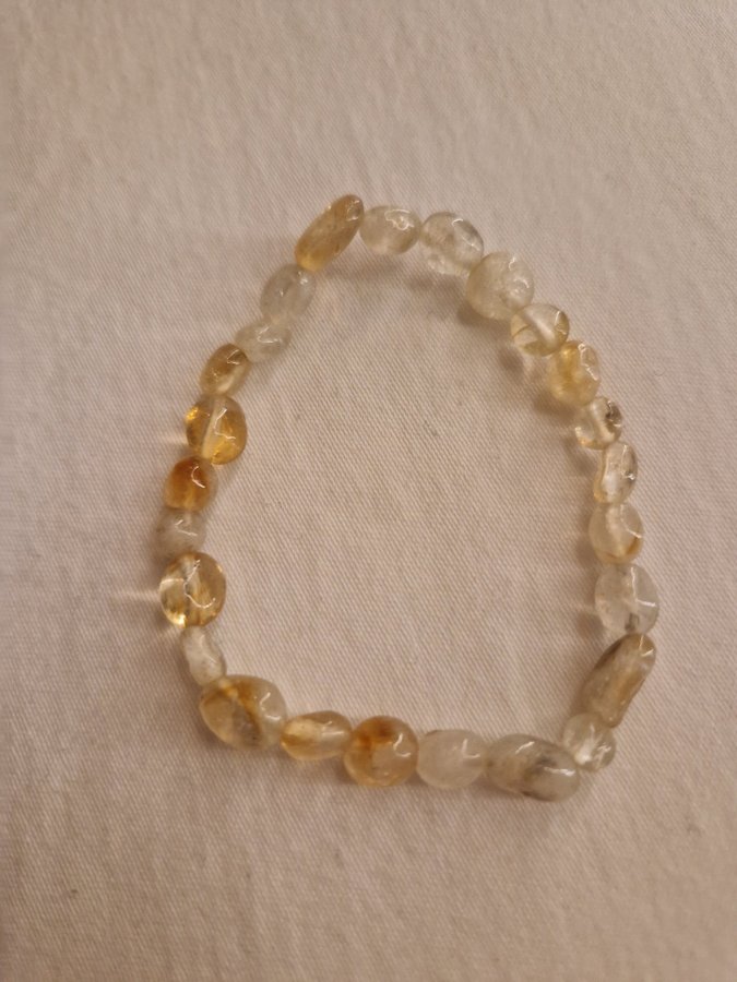 Citrine oregelbundna stenar armband