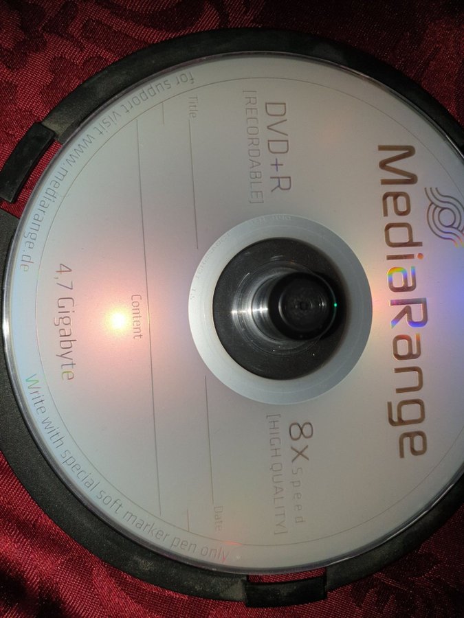 Blandade CD-R och DVD-R skivor