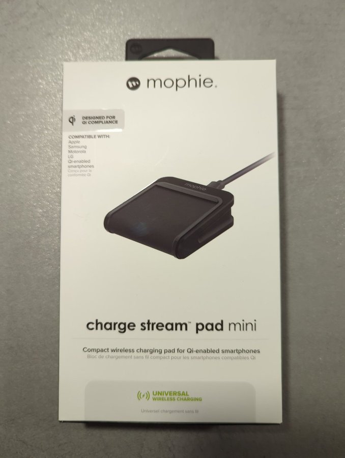 Mophie Wireless Charge Stream Pad Mini ny i oöppnad förpackning trådlös ladd