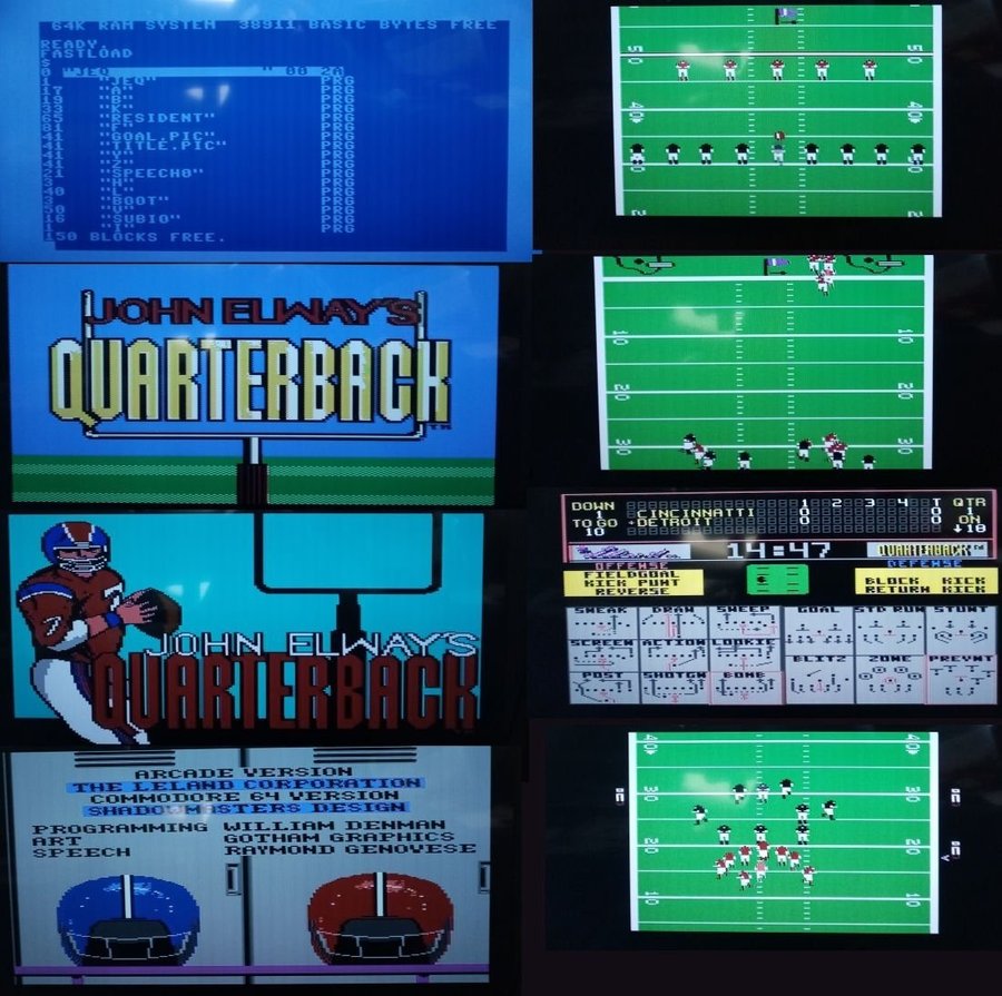 John Elway's Quarterback (Melbourne House) Disk ->TESTAD<- Commodore 64 / C64