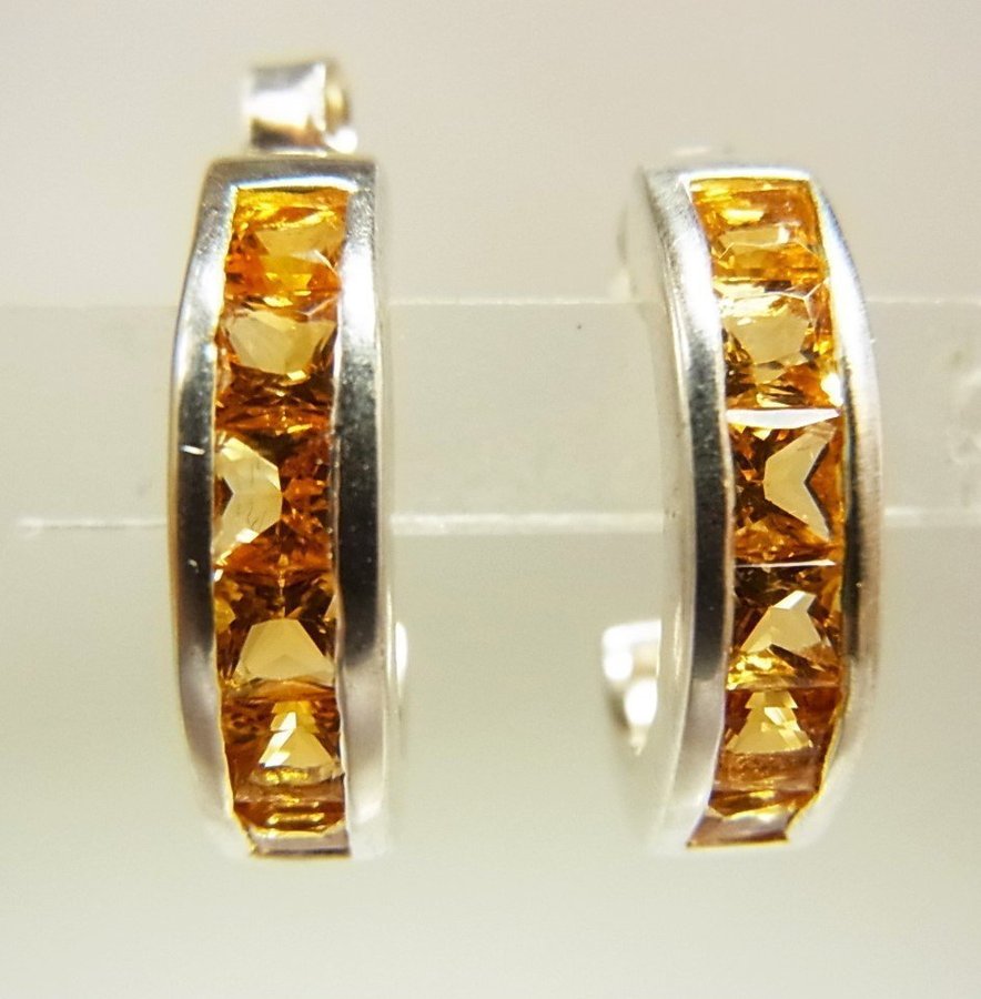 CITRINE Hoop örhängen / CITRIN CREOLEN