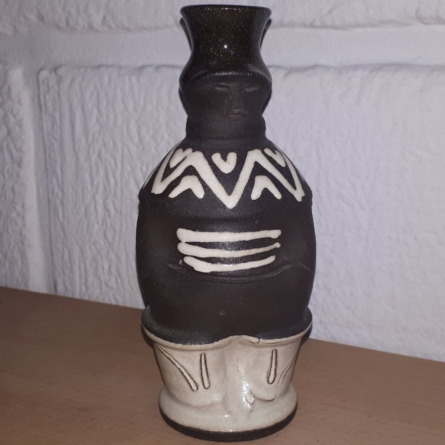 1960s Like-New Greenland Inuit, Hyllested Keramik Danmark, Vase, Figurine, 16cm