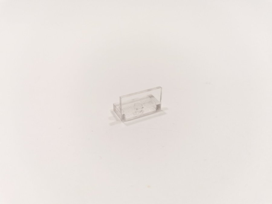 Lego - transparent - panel - 1x2x1 - part 4865 - trans clear