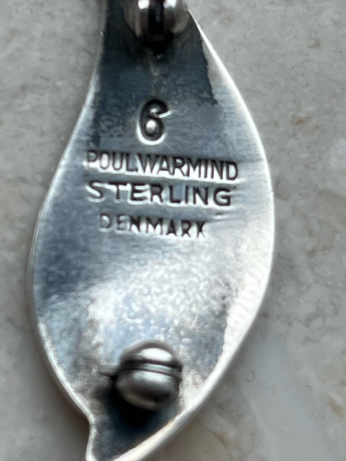 Silverbrosch, Poul Warmind, Denmark, val/fisk, vintage!