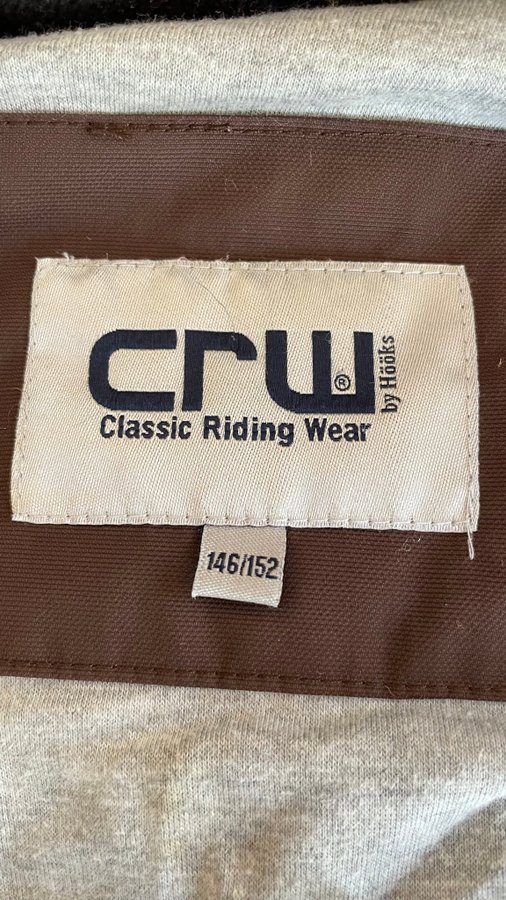 CRW Classic Riding Wear brun väst, storlek 146/152