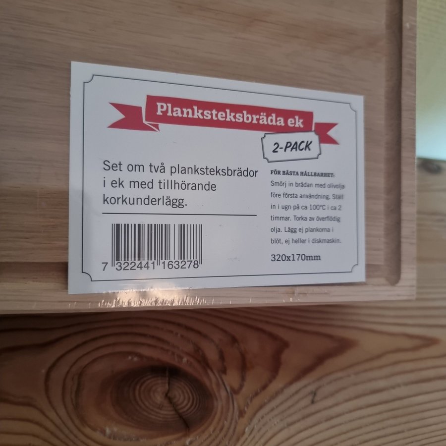 Plankstekbräda i ek 2-pack