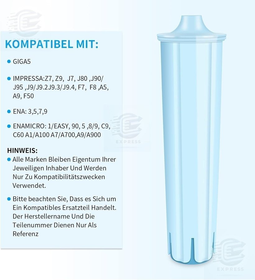 NYTT Vattenfilter 3-pack för Jura Claris Blue • För GIGA, ENA, IMPRESSA-serien