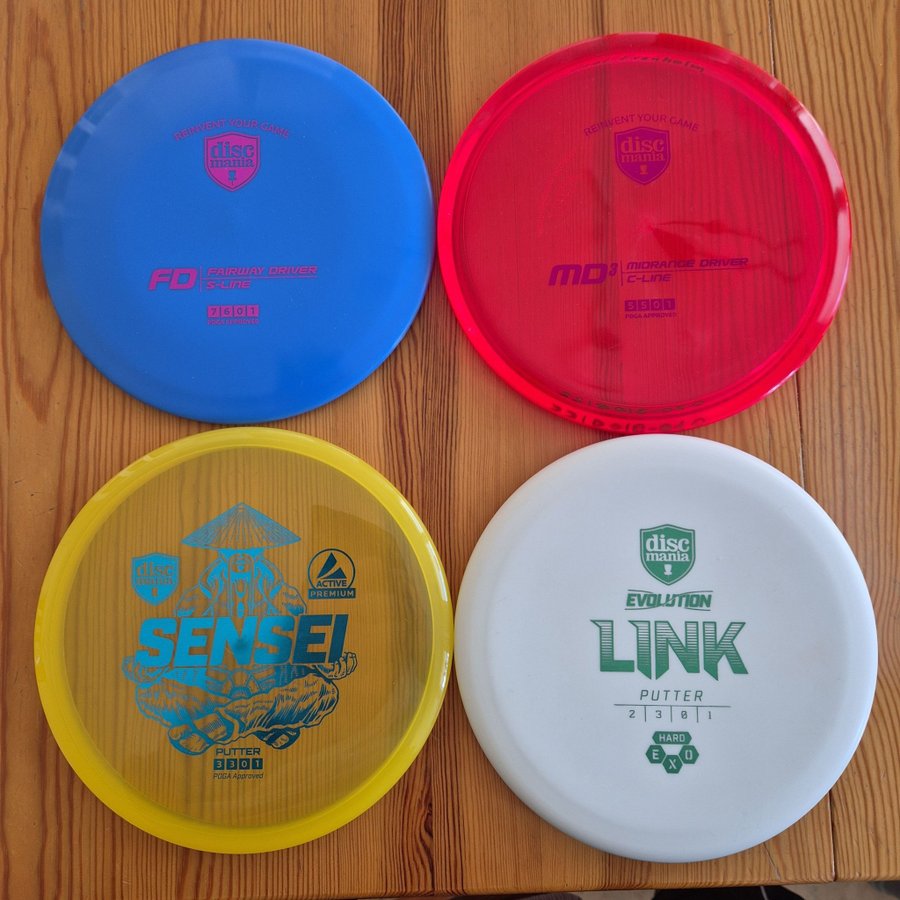 4 st Discmania Discgolf discar