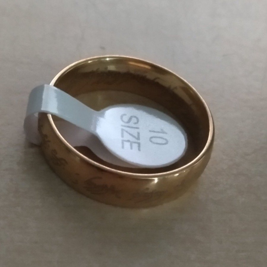 Ring LotR "The One Ring" rostfritt stål guld mått 10 (US)/619 mm circ