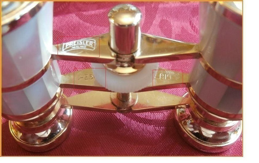 1950sMIGNON 3 X Opera Glasses-Rose Gold PlatingMother of Pearl Mint Condition!