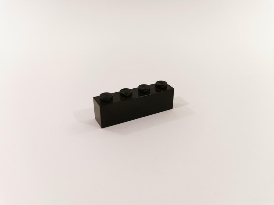 Lego - brick - bas - 1x4 - part 3010 - svart