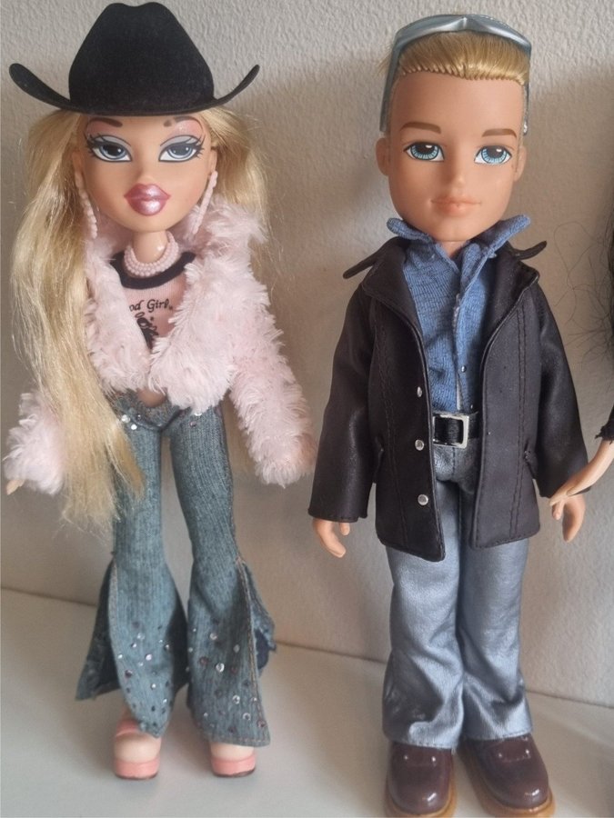 6 st Bratz dockor med kläder och tillbehör