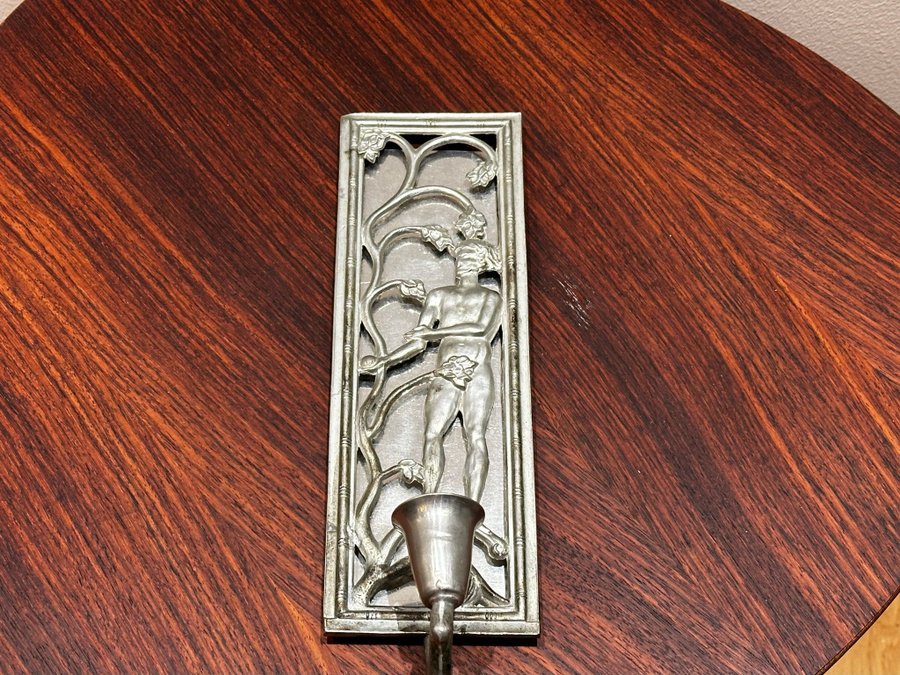 Lampett - Väggljusstake - Tenn - Art deco - David Wretling?