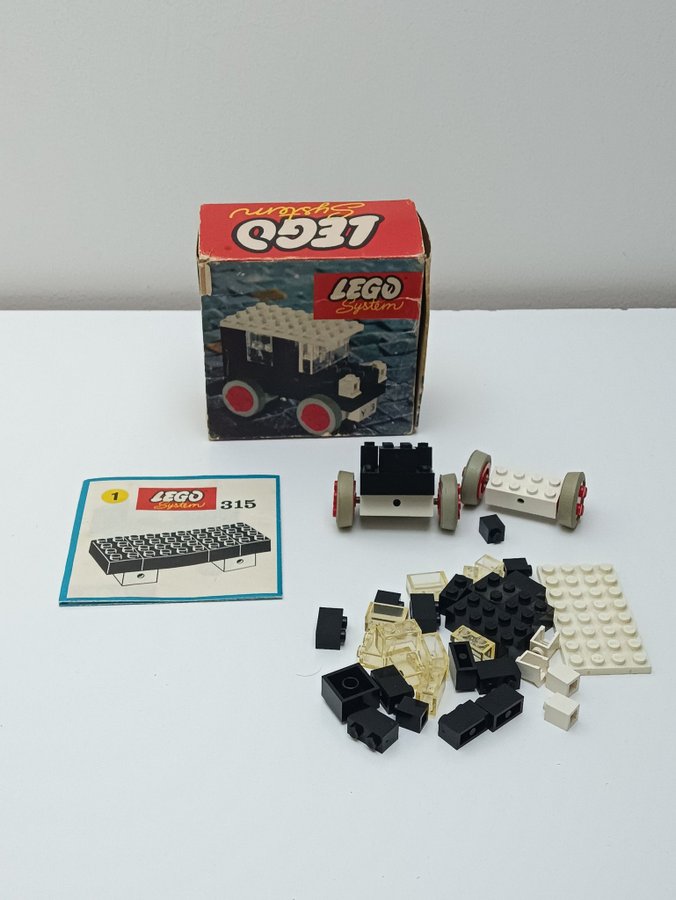 Vintage sällsynt LEGO System 315 - Bil