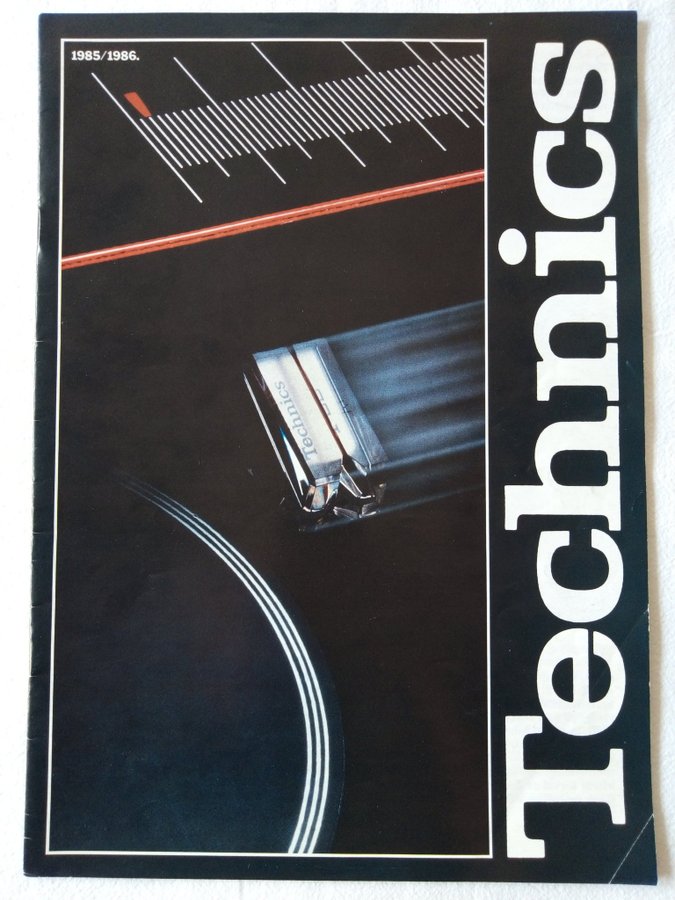 Technics katalog 1985 Vintage Stereo HiFi ljudanläggning Panasonic skivspelare