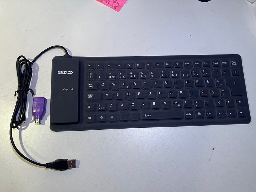 Deltaco TB-197 Flexibelt Tangentbord USB