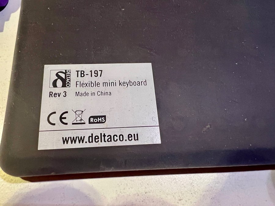 Deltaco TB-197 Flexibelt Tangentbord USB