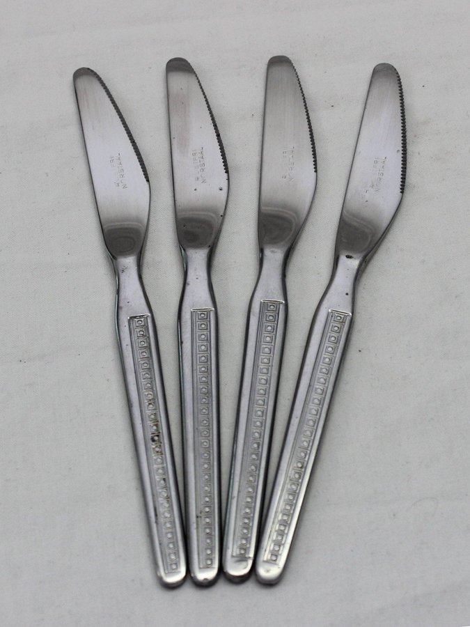 4 Dessertkniv Dessert Kniv Knivar 17,2 cm i Rostfritt 18/8 Nordstaal Norge