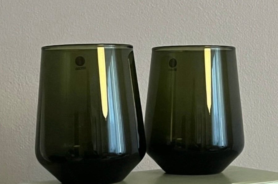 2 helt nya Iittala Tumbler essence Juomalasi 35 cl x 2 Moss Green mossgrön