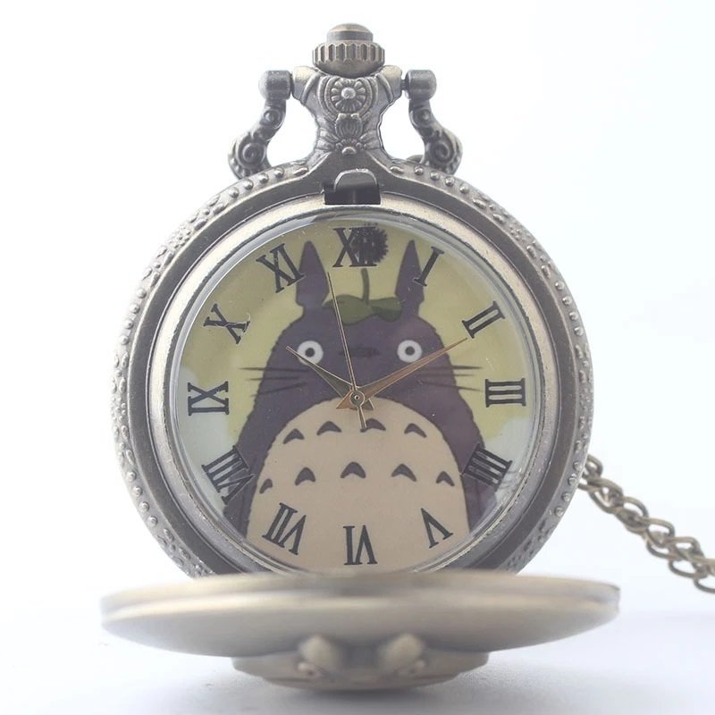 Anime my neighbour Totoro pocket watch Fickur klocka med kedja