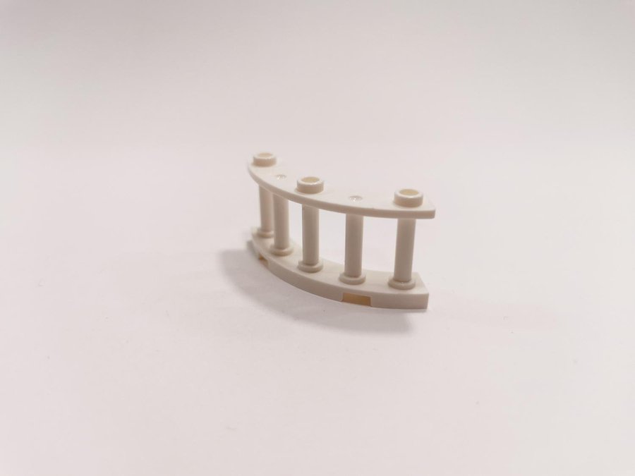 Lego - staket - 4x4x2 - välvd - 3 stud - part 21229 - vit