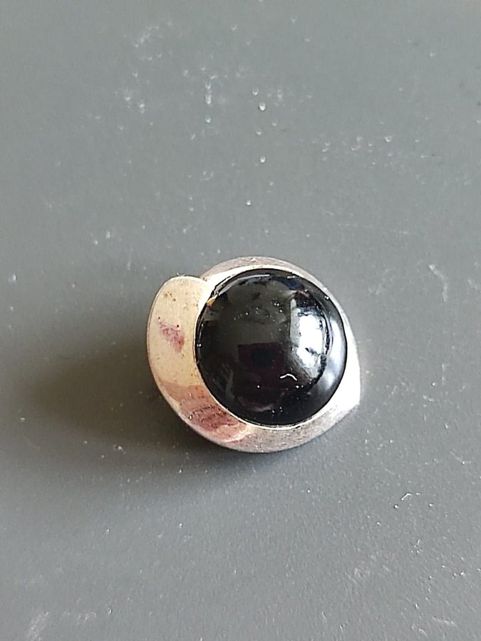 Silver onyx hänge i äkta