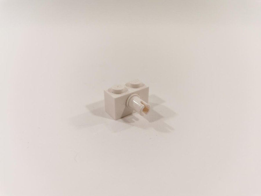 Lego - bit - modifierad - pin - 1x2 - part 2458 - vit