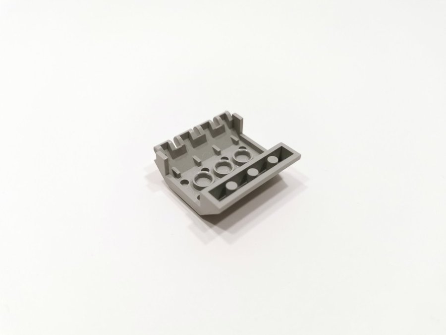 Lego - hinge - slope - tak - 4x4 - part 4857 - ljusgrå (old light gray)