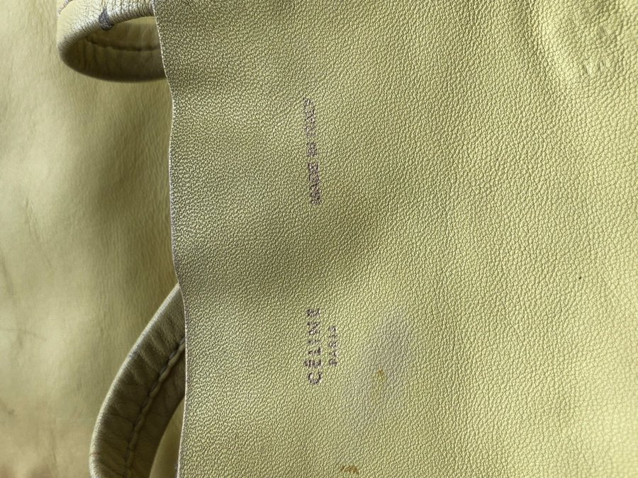 Genuine Céline leather cabas bag bi-colour yellow and pink