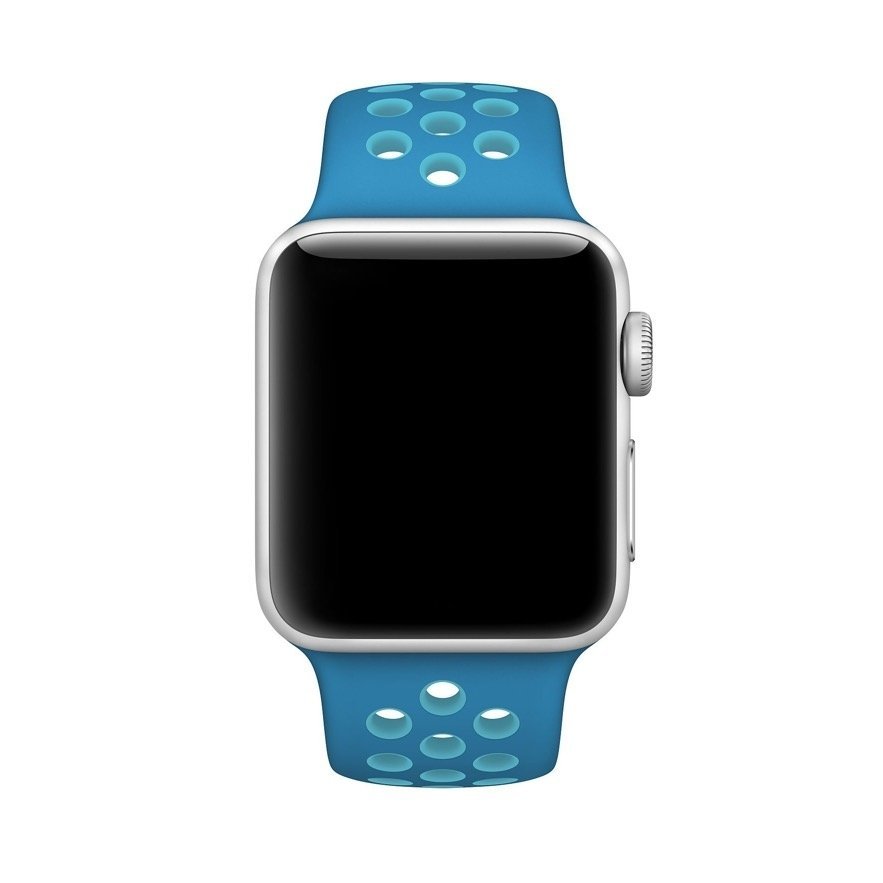 Sportband 38/40/41/42mm (S/M) Apple Watch Armband - BLÅ / LJUSBLÅ