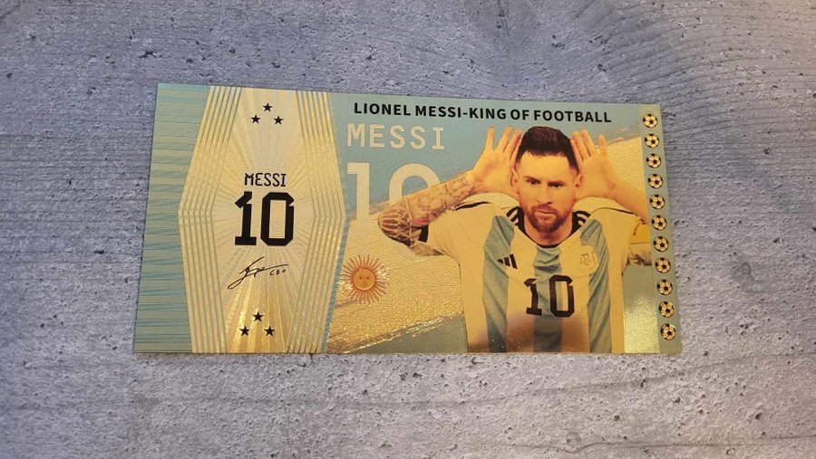 Messi Argentina Världsmästare 2022 Sedel Limited Edition