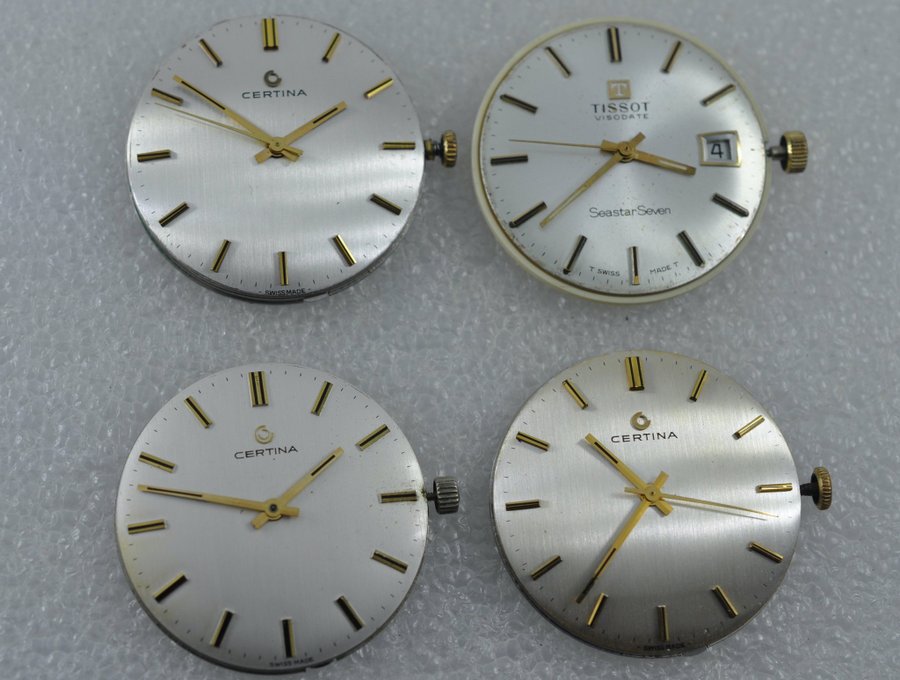 4 st Urverk - Certina  Tissot