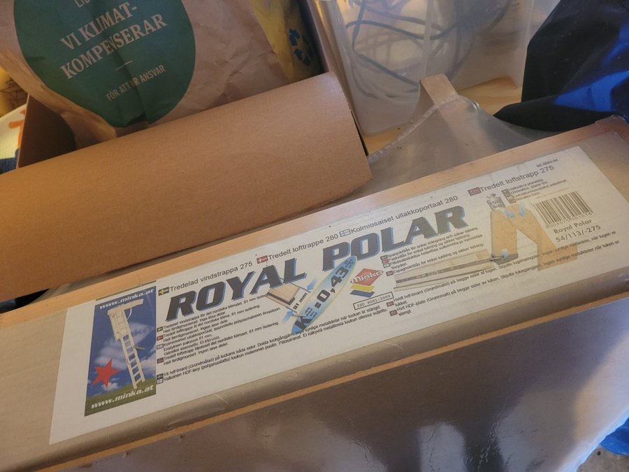 Royal Polar Tredjeloftstrappa 275 oanvänd