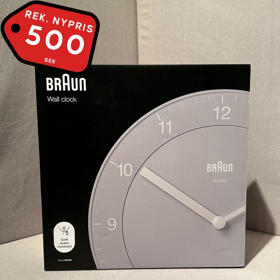 Braun Klassisk Väggklocka 20 cm Grå - Tyst Quartz Rörelse, Enkel att Läsa