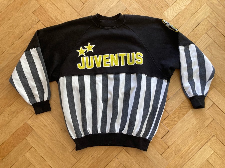 Vintage Juventus svartvit tröja, storlek L