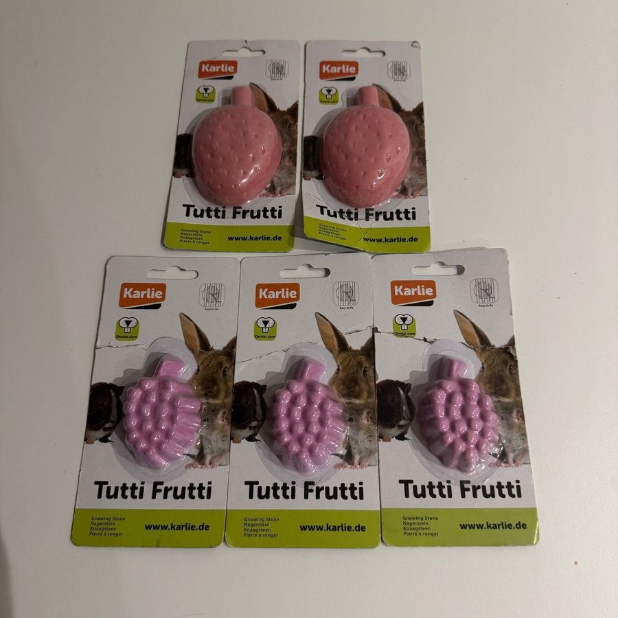 Karlie Tutti Frutti Gnagarstenar för Smådjur (5 st)