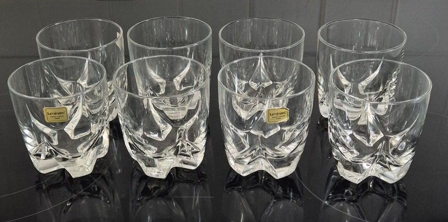 8 selterglas whiskeyglas Luminarc Lisbonne France retro vintage