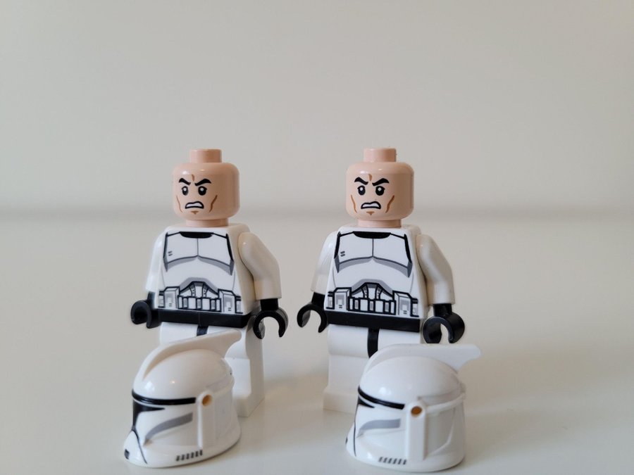 Lego - Star Wars - Clone Trooper (Phase 1) - Scowl x2 -sw0442 - Minifigur