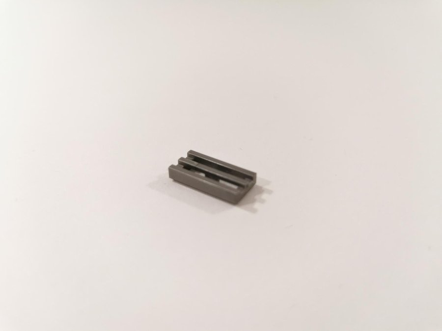 Lego - grill - galler - 1x2 - part 2412 - flat silver