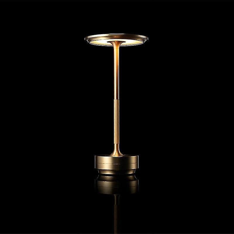 1st Guld Sladdlös bordslampa dimbar metall USB-laddningsbar bordslampa