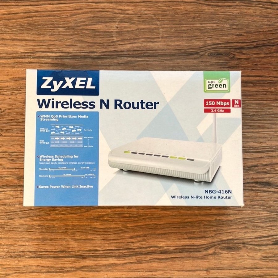 Zyxel NBG-416N Trådlös N-Router OANVÄND! NYSKICK!