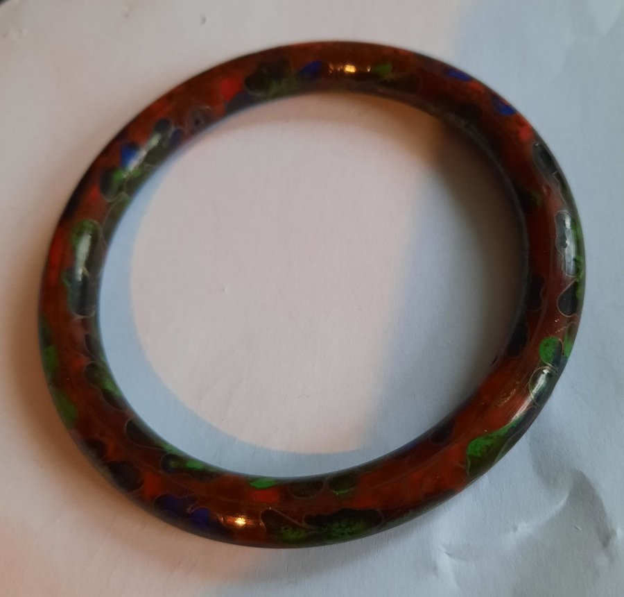 Cloisonne armband 90-tal retro vintage stl 6,5 cm