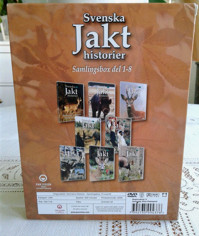 Svenska Jakt Historier - Samlingsbox del 1-8 (DVD) 5 timmar Jakt - Jägare